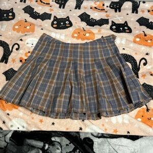 Plaid mini skirt